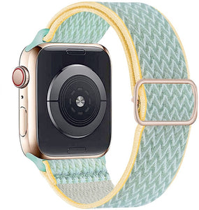 Scrunchie Strap for Apple watch band 44mm 40mm 38mm 42mm Adjustable Elastic Nylon solo Loop bracelet iWatch series 3 4 5 6 se