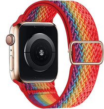 Load image into Gallery viewer, Scrunchie Strap for Apple watch band 44mm 40mm 38mm 42mm Adjustable Elastic Nylon solo Loop bracelet iWatch series 3 4 5 6 se
