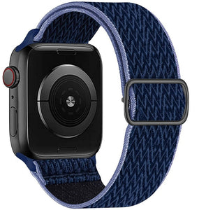 Scrunchie Strap for Apple watch band 44mm 40mm 38mm 42mm Adjustable Elastic Nylon solo Loop bracelet iWatch series 3 4 5 6 se