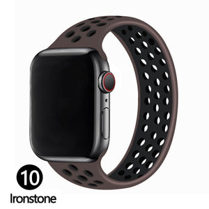 Silicone Solo Loop Strap for Apple Watch Band 44mm 40mm 38mm 42mm Breathable Sports Elastic Bracelet iWatch 6 SE 5 4 3 2