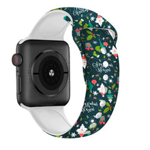 Load image into Gallery viewer, Christmas strap For Apple Watch band 44mm 40mm 38mm 42mm Cartoon Printed watchband Bracelet IWatch 5 4 3 2 1 6 SE
