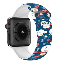 Load image into Gallery viewer, Christmas strap For Apple Watch band 44mm 40mm 38mm 42mm Cartoon Printed watchband Bracelet IWatch 5 4 3 2 1 6 SE
