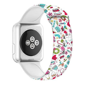Christmas strap For Apple Watch band 44mm 40mm 38mm 42mm Cartoon Printed watchband Bracelet IWatch 5 4 3 2 1 6 SE