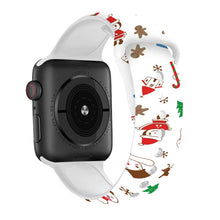 Load image into Gallery viewer, Christmas strap For Apple Watch band 44mm 40mm 38mm 42mm Cartoon Printed watchband Bracelet IWatch 5 4 3 2 1 6 SE
