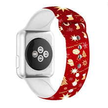 Load image into Gallery viewer, Christmas strap For Apple Watch band 44mm 40mm 38mm 42mm Cartoon Printed watchband Bracelet IWatch 5 4 3 2 1 6 SE
