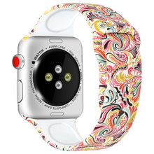 Load image into Gallery viewer, Silicone Strap For Apple Watch band 44mm 40mm 42mm 38mm pulseira correa Printing bracelet apple Watch iwatch 4 3 5 SE 6
