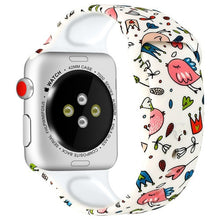 Load image into Gallery viewer, Silicone Strap For Apple Watch band 44mm 40mm 42mm 38mm pulseira correa Printing bracelet apple Watch iwatch 4 3 5 SE 6

