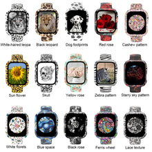 Load image into Gallery viewer, Case+Bands for Apple Watch Band 44mm 40mm 42mm 38mm with Screen Protector Cover, Glass+Silicon Wristband Strap for iwatch
