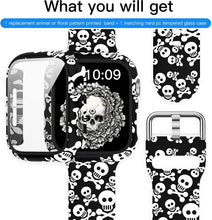 Load image into Gallery viewer, Case+Bands for Apple Watch Band 44mm 40mm 42mm 38mm with Screen Protector Cover, Glass+Silicon Wristband Strap for iwatch
