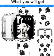 Load image into Gallery viewer, Case+Bands for Apple Watch Band 44mm 40mm 42mm 38mm with Screen Protector Cover, Glass+Silicon Wristband Strap for iwatch
