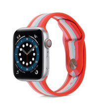 Load image into Gallery viewer, Rainbow Silicone Watch Band for Apple Watch Series SE 6 5 4 3 2 Sports Strap Rubber Watchband for Iwatch 40mm 44mm 38mm 42mm
