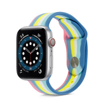 Load image into Gallery viewer, Rainbow Silicone Watch Band for Apple Watch Series SE 6 5 4 3 2 Sports Strap Rubber Watchband for Iwatch 40mm 44mm 38mm 42mm
