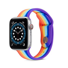 Load image into Gallery viewer, Rainbow Silicone Watch Band for Apple Watch Series SE 6 5 4 3 2 Sports Strap Rubber Watchband for Iwatch 40mm 44mm 38mm 42mm
