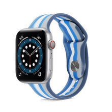 Load image into Gallery viewer, Rainbow Silicone Watch Band for Apple Watch Series SE 6 5 4 3 2 Sports Strap Rubber Watchband for Iwatch 40mm 44mm 38mm 42mm
