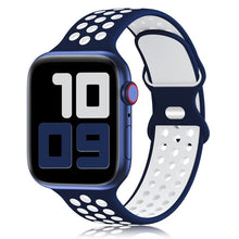 Load image into Gallery viewer, Sport Strap For Apple Watch Band 6 SE 5 4 44mm 40mm Silicone Breathable Belt Bracelet to iWatch Watchband Series 54321 38mm 42mm
