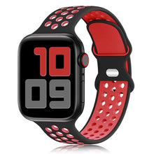Load image into Gallery viewer, Sport Strap For Apple Watch Band 6 SE 5 4 44mm 40mm Silicone Breathable Belt Bracelet to iWatch Watchband Series 54321 38mm 42mm
