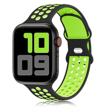 Load image into Gallery viewer, Sport Strap For Apple Watch Band 6 SE 5 4 44mm 40mm Silicone Breathable Belt Bracelet to iWatch Watchband Series 54321 38mm 42mm
