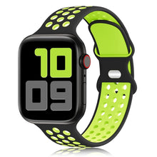 Load image into Gallery viewer, Sport Strap For Apple Watch Band 6 SE 5 4 44mm 40mm Silicone Breathable Belt Bracelet to iWatch Watchband Series 54321 38mm 42mm

