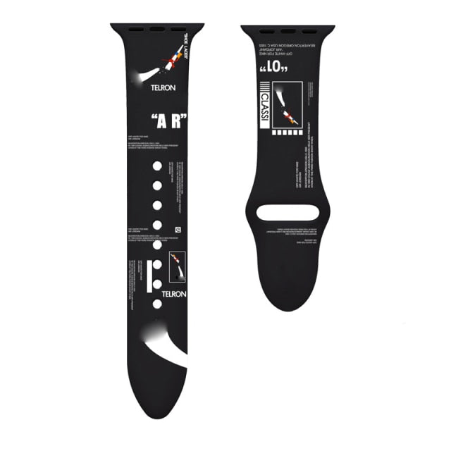 Strap For Apple Watch band 40mm 44mm 42mm 38mm Printing Silicone wristband bracelet belt for iwatch series 3 4 5 6 SE Band