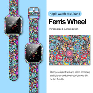 Strap with case for Apple Watch Band  Series 6 1 2 3 4 5 silicone for Iwatch 5 4 Strap 38mm 40mm 42mm 44mm wirst Newest Sport