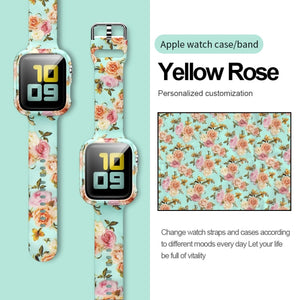 Strap with case for Apple Watch Band  Series 6 1 2 3 4 5 silicone for Iwatch 5 4 Strap 38mm 40mm 42mm 44mm wirst Newest Sport