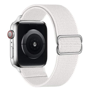 Scrunchie Strap for Apple watch band 44mm 40mm 38mm 42mm Adjustable Elastic Nylon solo Loop bracelet iWatch series 3 4 5 6 se