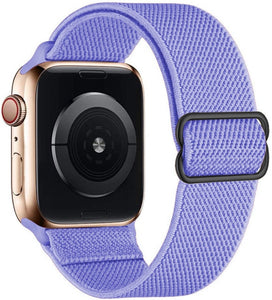 Scrunchie Strap for Apple watch band 44mm 40mm 38mm 42mm Adjustable Elastic Nylon solo Loop bracelet iWatch series 3 4 5 6 se