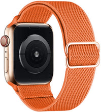 Load image into Gallery viewer, Scrunchie Strap for Apple watch band 44mm 40mm 38mm 42mm Adjustable Elastic Nylon solo Loop bracelet iWatch series 3 4 5 6 se
