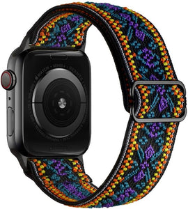 Scrunchie Strap for Apple watch band 44mm 40mm 38mm 42mm Adjustable Elastic Nylon solo Loop bracelet iWatch series 3 4 5 6 se