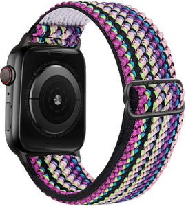 Scrunchie Strap for Apple watch band 44mm 40mm 38mm 42mm Adjustable Elastic Nylon solo Loop bracelet iWatch series 3 4 5 6 se