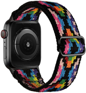 Scrunchie Strap for Apple watch band 44mm 40mm 38mm 42mm Adjustable Elastic Nylon solo Loop bracelet iWatch series 3 4 5 6 se