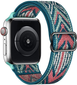Scrunchie Strap for Apple watch band 44mm 40mm 38mm 42mm Adjustable Elastic Nylon solo Loop bracelet iWatch series 3 4 5 6 se