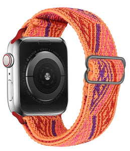 Scrunchie Strap for Apple watch band 44mm 40mm 38mm 42mm Adjustable Elastic Nylon solo Loop bracelet iWatch series 3 4 5 6 se