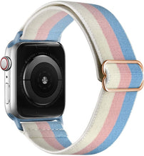 Load image into Gallery viewer, Scrunchie Strap for Apple watch band 44mm 40mm 38mm 42mm Adjustable Elastic Nylon solo Loop bracelet iWatch series 3 4 5 6 se
