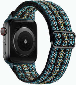 Scrunchie Strap for Apple watch band 44mm 40mm 38mm 42mm Adjustable Elastic Nylon solo Loop bracelet iWatch series 3 4 5 6 se