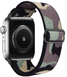Scrunchie Strap for Apple watch band 44mm 40mm 38mm 42mm Adjustable Elastic Nylon solo Loop bracelet iWatch series 3 4 5 6 se