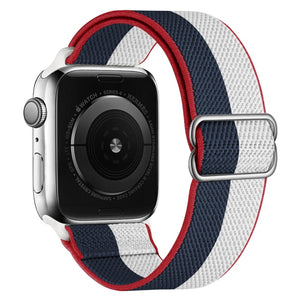 Scrunchie Strap for Apple watch band 44mm 40mm 38mm 42mm Adjustable Elastic Nylon solo Loop bracelet iWatch series 3 4 5 6 se