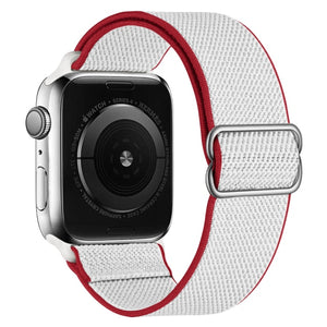 Scrunchie Strap for Apple watch band 44mm 40mm 38mm 42mm Adjustable Elastic Nylon solo Loop bracelet iWatch series 3 4 5 6 se