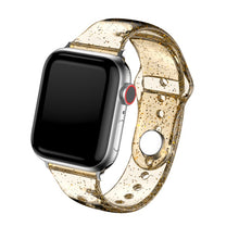 Load image into Gallery viewer, Clear Silicone Band for Apple Watch Strap 44 40 42 38mm Glitter Women Sports Wristband for iWatch 6/5/4/3/2/1/SE Accessories
