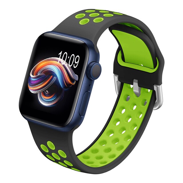 YAYUU Straps For Apple Watch Bands 38mm 40mm 42mm 44mm Floral Silicone Printed Pattern Bracelet for iWatch Series SE 6 5 4 3 2