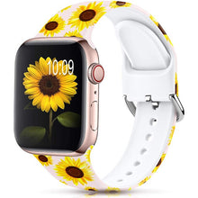 Load image into Gallery viewer, YAYUU Straps For Apple Watch Bands 38mm 40mm 42mm 44mm Floral Silicone Printed Pattern Bracelet for iWatch Series SE 6 5 4 3 2
