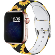 Load image into Gallery viewer, YAYUU Straps For Apple Watch Bands 38mm 40mm 42mm 44mm Floral Silicone Printed Pattern Bracelet for iWatch Series SE 6 5 4 3 2
