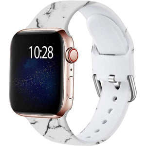 YAYUU Straps For Apple Watch Bands 38mm 40mm 42mm 44mm Floral Silicone Printed Pattern Bracelet for iWatch Series SE 6 5 4 3 2