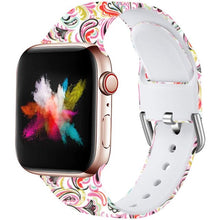 Load image into Gallery viewer, YAYUU Straps For Apple Watch Bands 38mm 40mm 42mm 44mm Floral Silicone Printed Pattern Bracelet for iWatch Series SE 6 5 4 3 2
