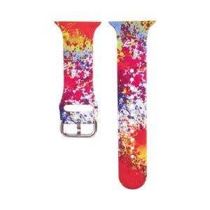 Strap for Apple Watch Band 44MM 40MM 38MM 42MM Floral Leopard Printing Silicone Bracelet Belt for iWatch Series 7 6 SE 5 4 3 2