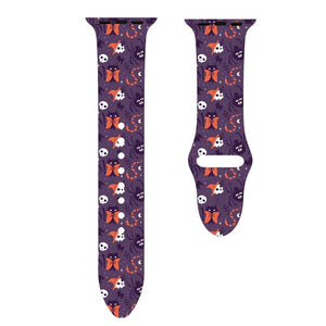 Strap for Apple Watch Band 44MM 40MM 38MM 42MM Floral Leopard Printing Silicone Bracelet Belt for iWatch Series 7 6 SE 5 4 3 2