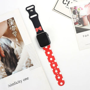 Strap for Apple Watch Band 44MM 40MM 38MM 42MM Floral Leopard Printing Silicone Bracelet Belt for iWatch Series 7 6 SE 5 4 3 2