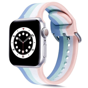 Strap for Apple Watch Band 44MM 40MM 38MM 42MM Floral Leopard Printing Silicone Bracelet Belt for iWatch Series 7 6 SE 5 4 3 2