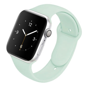 Soft Silicone Band for Apple Watch Series 6 5 4 3 2 SE 38MM 42MM Rubber Watchband Strap for iWatch 6/5 40MM 44MM