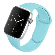 Load image into Gallery viewer, Soft Silicone Band for Apple Watch Series 6 5 4 3 2 SE 38MM 42MM Rubber Watchband Strap for iWatch 6/5 40MM 44MM
